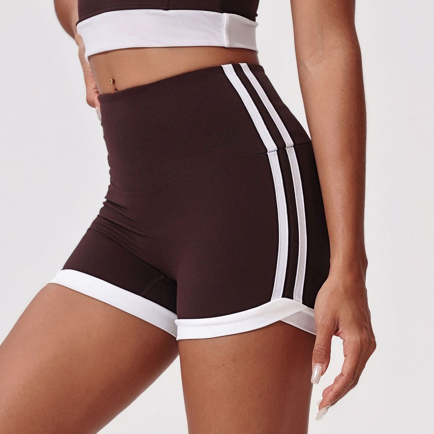 High Waist Yoga Shorts Skinny Hip Raise Shorts