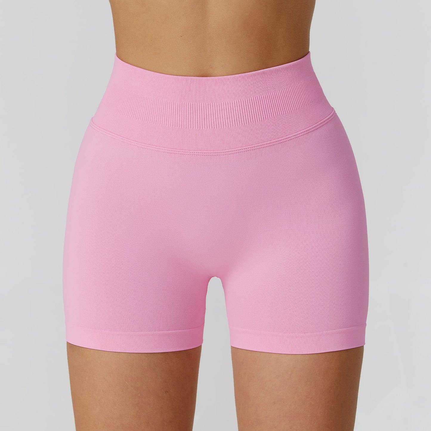 High Waist Pleated Seamless Yoga Shorts