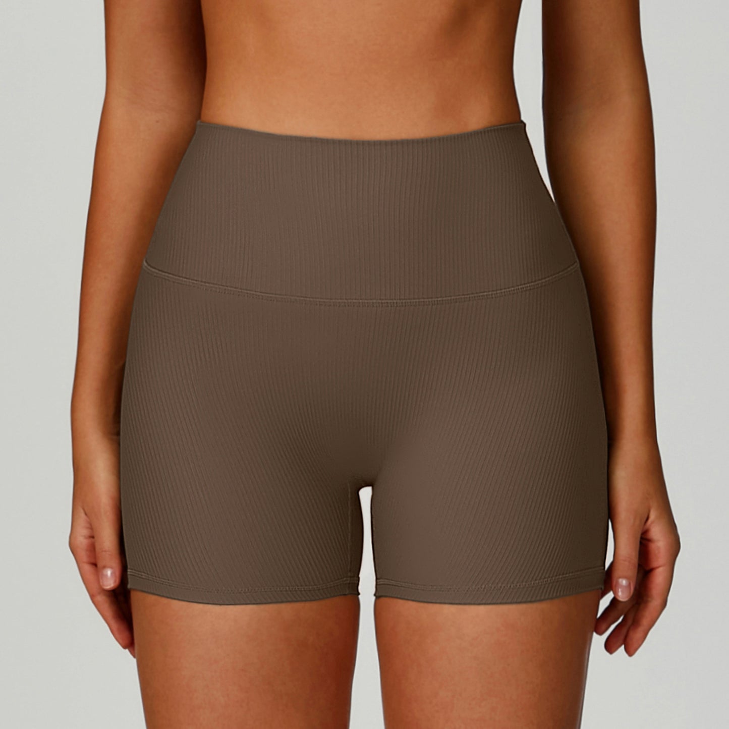 Threaded Tight Yoga Shorts High Waist Hip Lift Sports Shorts