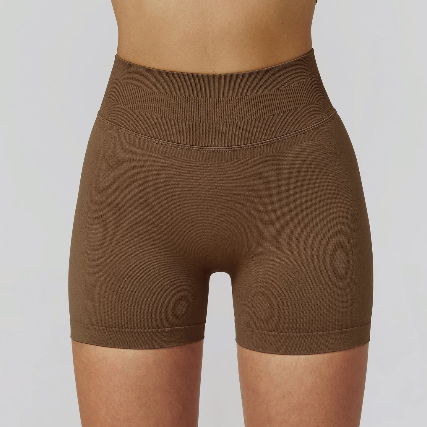 High Waist Pleated Seamless Yoga Shorts
